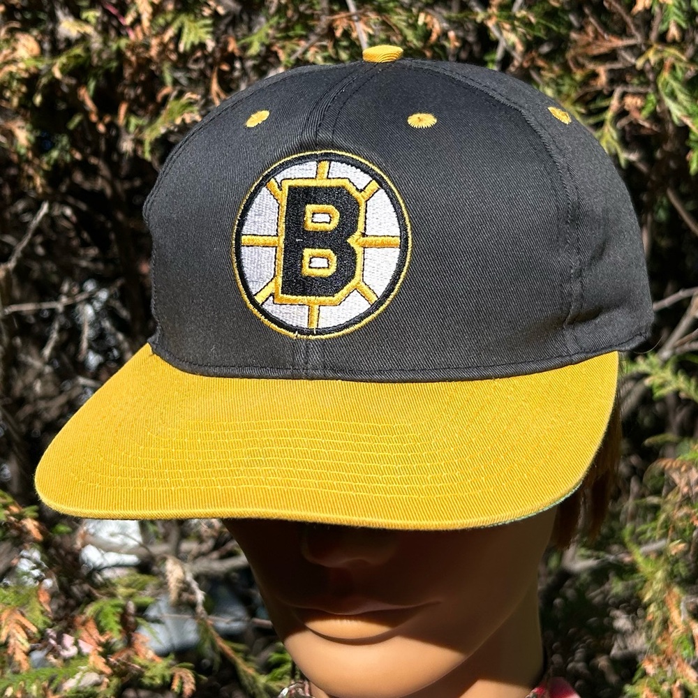 Vintage 90s Boston Bruins 🐻🏒 Drew Pearson snapback hat baseball cap NHL